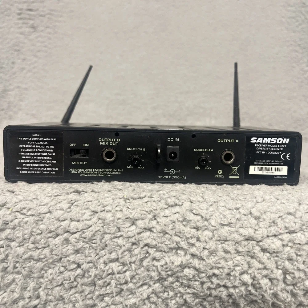 VTG Samson CR277‎ UHF Dual Channel Wireless Microphone Receiver True Diversity